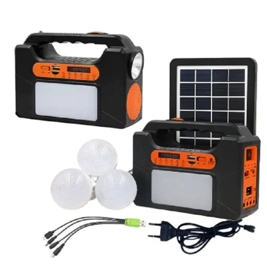 KIT DE ENERGÍA SOLAR CON PARLANTE BLUETOOTH